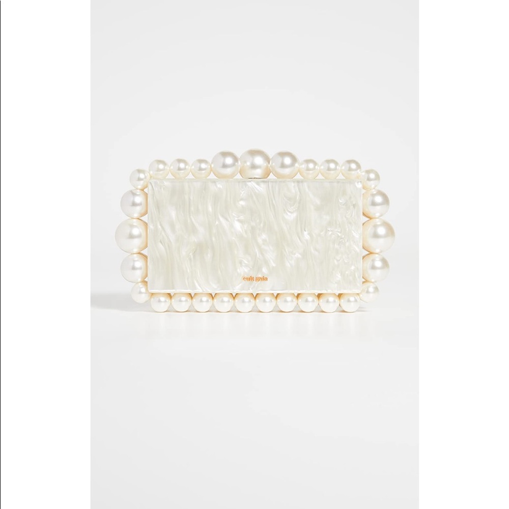Cult Gaia eos box clutch in ivory